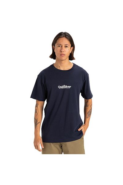 Quiksilver Men's Navy Blue Fineline Ss Tshirt Eqyzt08062-Ktp0