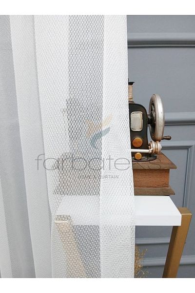 Taç Exculusive Mother of Pearl Ironing Resistant Wrinkle Resistant Plain 2 Layer Pleated Tulle Curtain