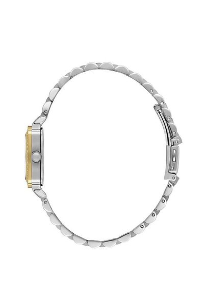 Bigotti Bg.1.10599-5 Square Dial Stone Design 3 Atm Waterproof Metallic-Gold Color Women's Wristwatch