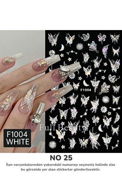 Full Beauty Renkli ve Desenli Tırnak Stickerları - Nail Art Sticker Çeşitleri...