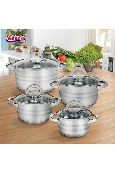 vanora 8-PIECE STAINLESS STEEL COOKING SET, MEDINA