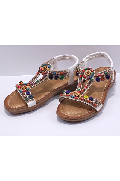 Guja 25Y150-1 Colorful Beaded Sandals (Mold Is Smaller Than Size 1)