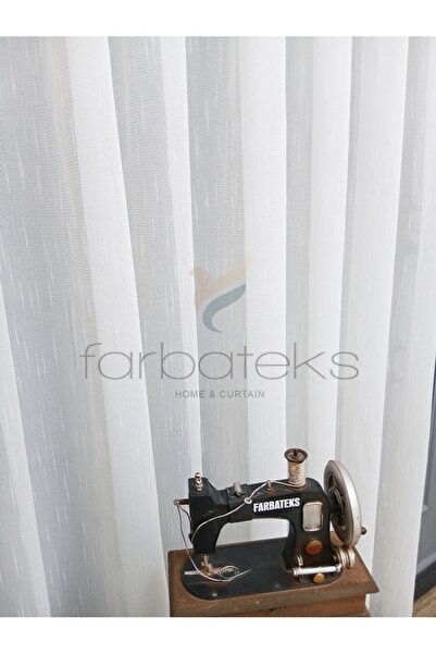 farbateks Exculusive Melike Ironing-Free Wrinkle-Free Plain 3-Layer Pleated Tulle Curtain