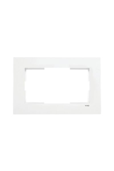 VİKO Karre Double Socket Frame – Horizontal, White, Stylish and Durable Design