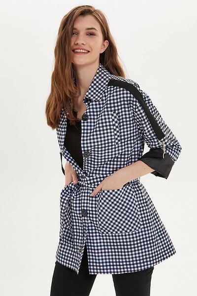 Faik Sönmez Women's Black Trench Coat U64428