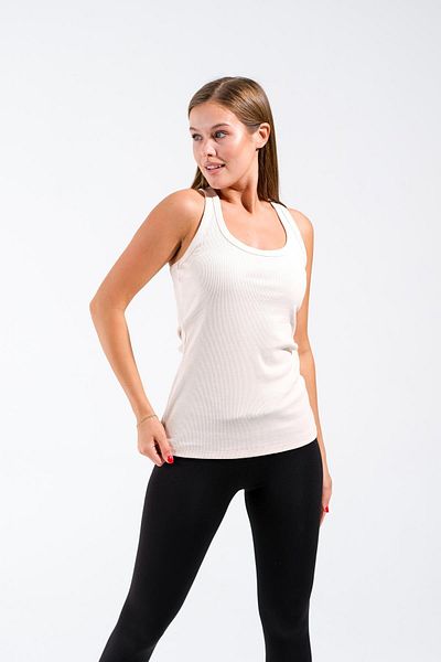 Signature Style 724300 _Women's Swimmer Type Cotton Lycra Flexible Camisole Ribbed Undershirt