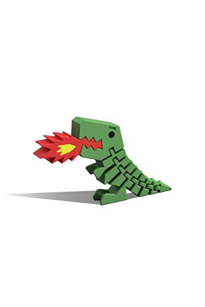 Kanvas Trade Manufacturing Flexi-Rex, Hareketli Dino, Mini Puzzle, Oyuncak