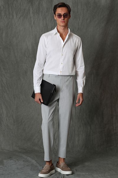 Lufian Simon Men's Smart Shirt Comfort Fit White