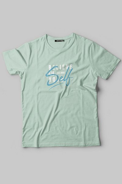 Edwox Ανδρικό μπλουζάκι με στάμπα Half Oversize Πράσινο Edw285