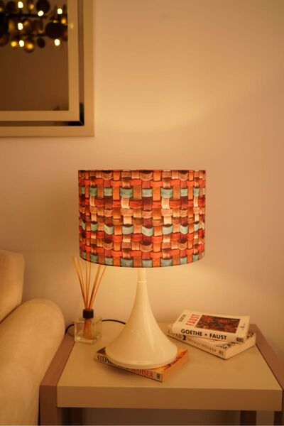 retro home design Krem Ayaklı Özel Düğüm Model Detaylı Masa Lambası Dekoratif...