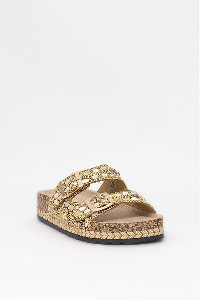 Guja Papuci de damă Stone Flat - 25Y183-1 Aur