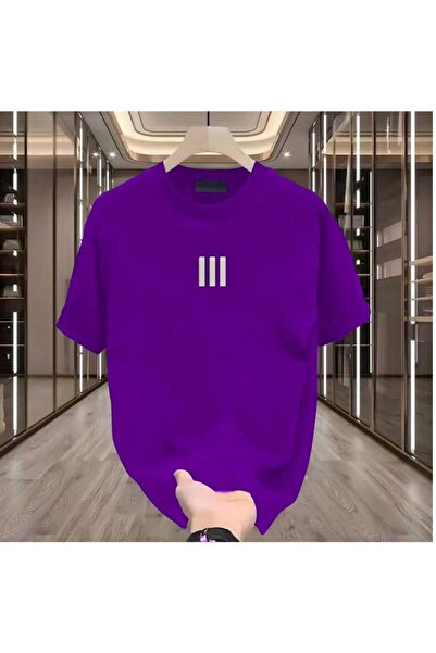 KOZİA OUTDOORS MALOÇBEY 3 μπλουζάκια με στάμπα γραμμών, oversized, unisex, βα...