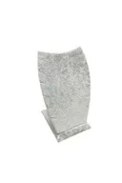 MeGass Dekor Domestic Production Dubai Model Suede Fabric Gray Color 12/8 Cm Necklace - Chain Stand