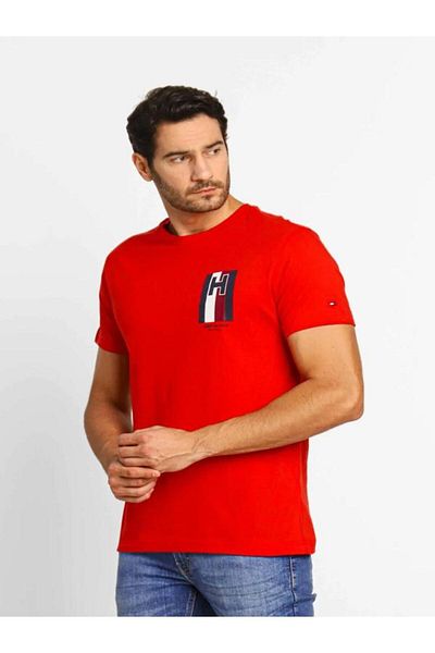 Tommy Hilfiger Men's H Emblem Regular Slim Fit T-Shirt