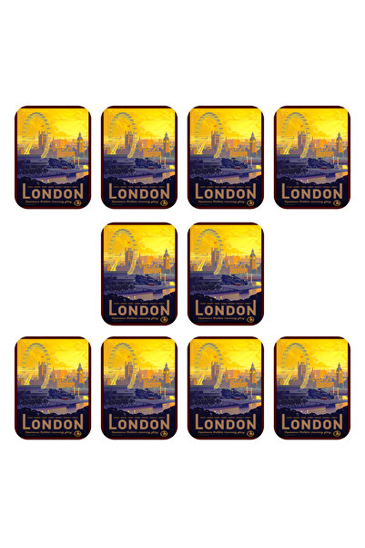 Vera Buzdolabı Magneti - 10 Adet İngiltere London Magneti