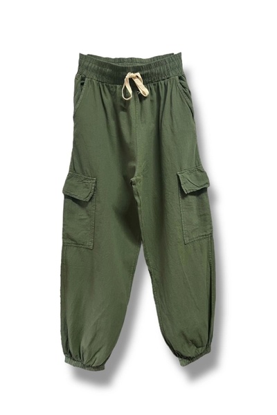 Butik Pantaloni cargo de damă din bumbac 100%.