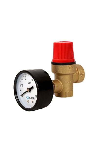 Case 1/2 Case 2.5 Bar Diyaframlı Emniyet Ventili İ.Dişli Manometreli