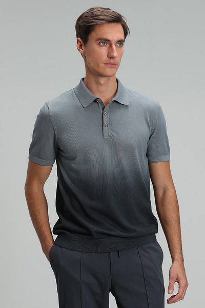 Lufian Ανδρικό πουλόβερ Anthracite Barton