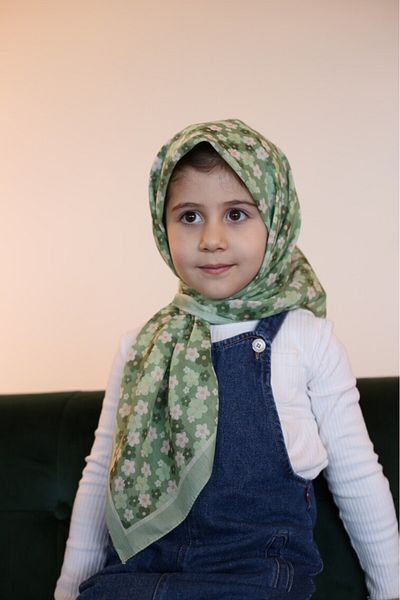 Sima Green Sima Bd Cotton Kids Scarf