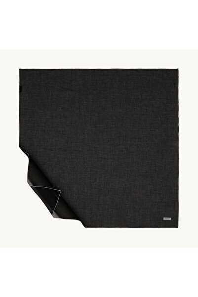 ipekevi Eșarfă din bumbac negru-gri 1241