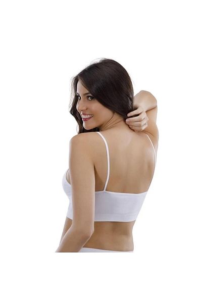 Layza Form 15000 Thread Strap Seamless Removable Pad Bustier Bra Half Tank Top