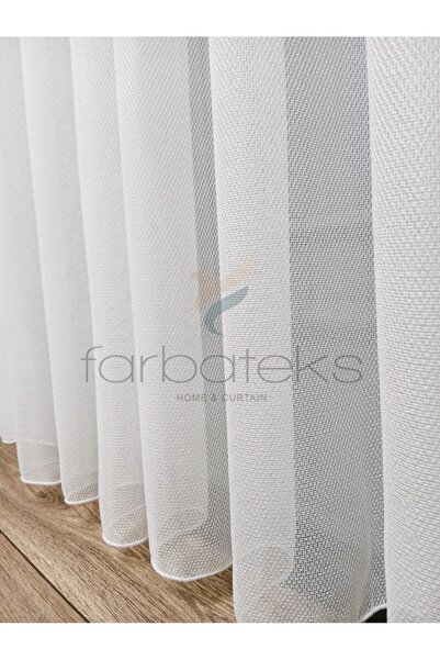 farbateks Exculusive Mother of Pearl Ironing Resistant Wrinkle Resistant Plain 3 Layer Pleated Tulle Curtain