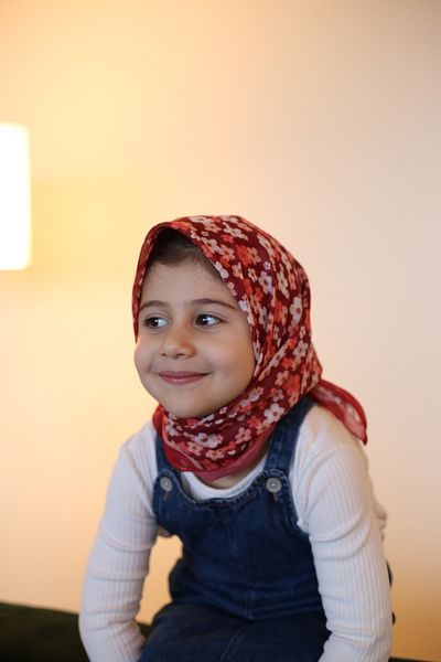 Sima Claret Red Sima Bd Cotton Children's Scarf