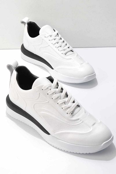 Bambi Λευκό Δερμάτινο Ανδρικό Sneaker E01759011203