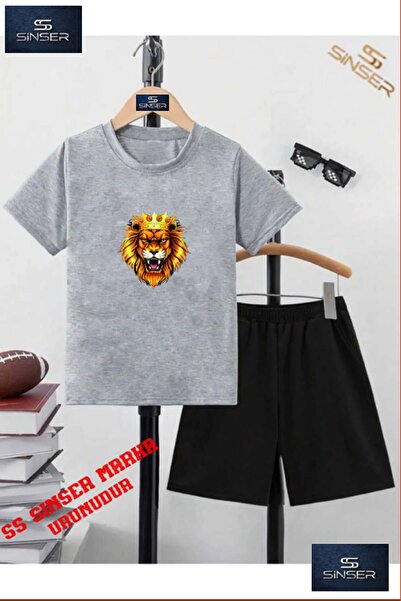 SS SİNSER Tricou cu gât rotund cu imprimeu special „LION'S MOUTH OPEN” pentru...