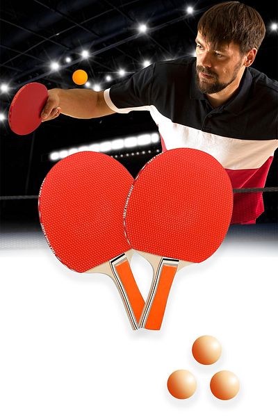 Beatitude Table Tennis Set School Office Home Playing Tennis Equipment 2Pcs Rackets 3Pcs Pingpong Balls Sports Accessory
