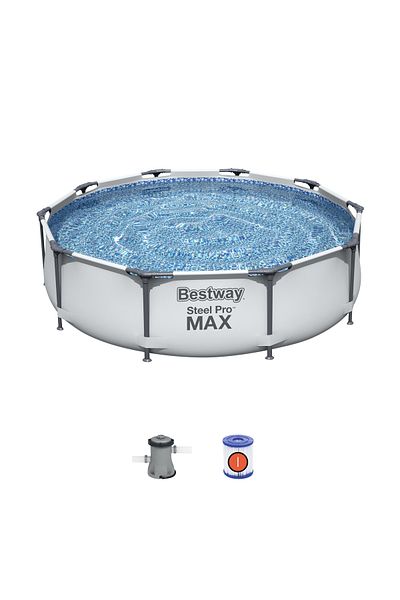 OEM Piscina cu Pompa de Filtrare si Filtru Bestway Steel Pro, Cadru Metalic, Dimensiune 3.05m x 76cm