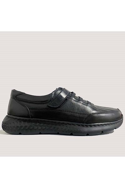 Bulldozer 250732   Velcro Women's Leather Casual Shoes - Black - 38
