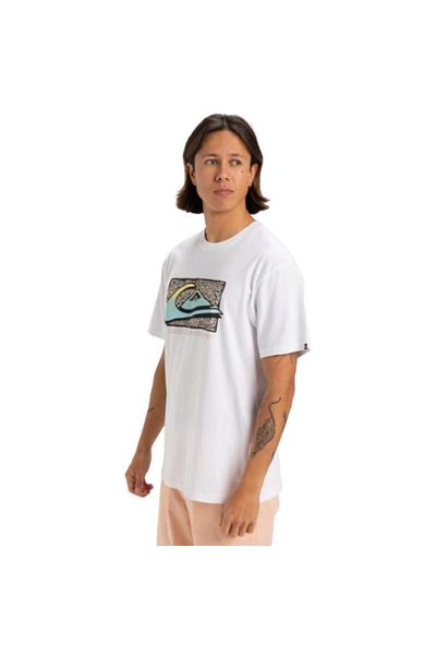 Quiksilver Ανδρικό λευκό μπλουζάκι Retro Fade Ανδρικό μπλουζάκι Eqyzt08058