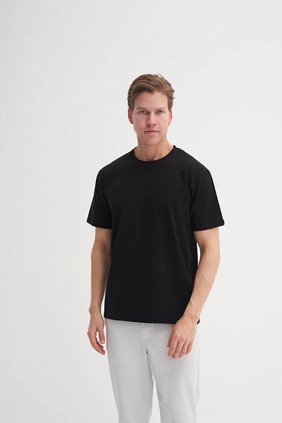 Cazador Ανδρικό μπλουζάκι Crew Neck Black 4142
