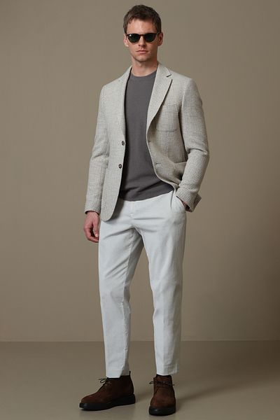 Lufian Afel Sports Men's Blazer Jacket Slim Fit Beige