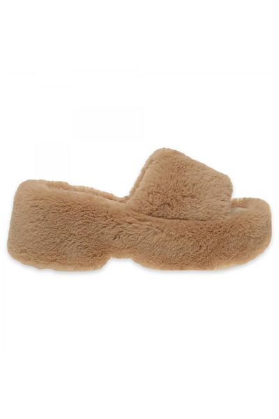 Twigy Ee0155 Lili Platform House Παντόφλες Καφέ Γυναικείες Παντόφλες