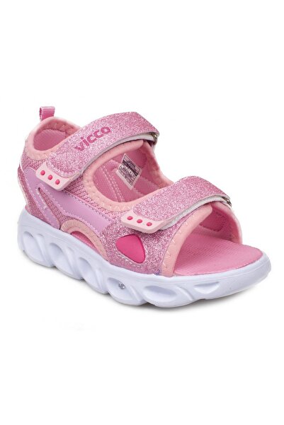 Vicco 332.p21y189 Roy Patik Phylon Işıklı Pembe Çocuk Sandalet