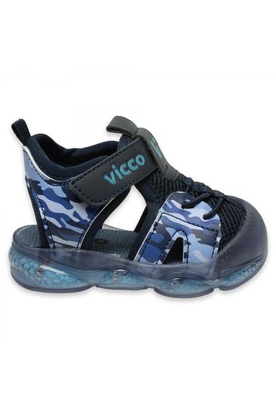 Vicco 321.b24y211 Bebe Phylon Lighted Navy Blue Kids Sandals