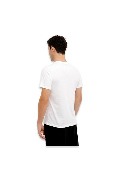 lumberjack Ανδρικό μπλουζάκι 3m M-ct102 Bsc C Nk 3fx Λευκό