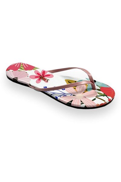 Tkees Tk-2209 Classic Patterned Flip Flops Multicolored Women's Slippers