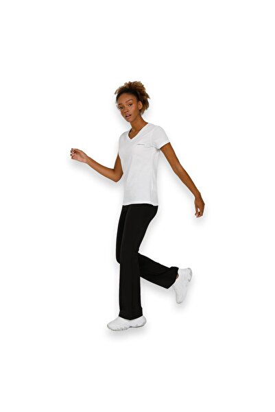 lumberjack Λευκό γυναικείο μπλουζάκι 4m Wb V Neck 11ct126 4fx