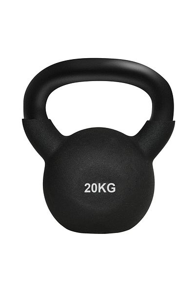 YALLA HomeGym 20KG Kettlebell Cast Iron Rubber Coated Floor Friendly Kettlebell for Weight Lifting