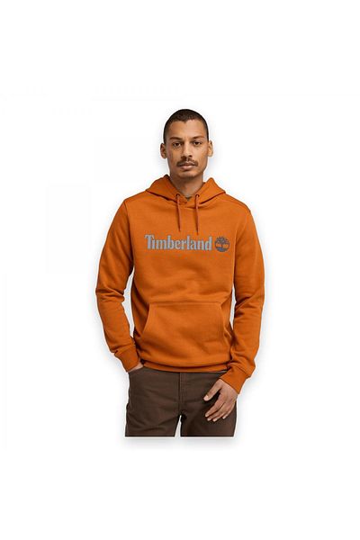 Timberland Мъжки суитшърт с линейно лого Tb0a5ukk, оранжев