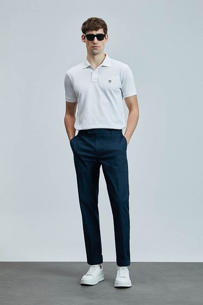 Lufian Tricou alb pentru bărbați Laon 111040206