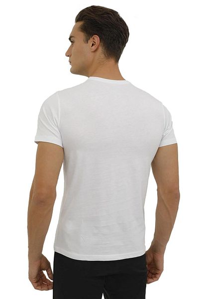 lumberjack Μπλουζάκι Basic C λαιμόκοψη Λευκό 101349558 M-ct102