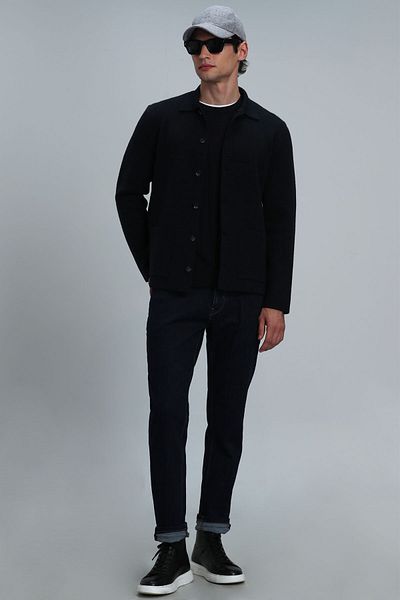Lufian Pantaloni Jacob Smart Jean pentru bărbați, cu croiala obișnuită, albastru