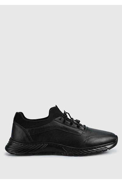 Eclipse Men's Black Leather Shoes