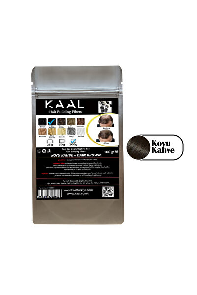 Sevich Kaal Toppik 100 gr Koyu Kahve ( Dark Brown ) Saç Tozu Saç Fiberi Keratin