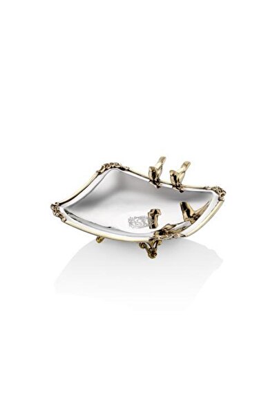 LAMEDORE BLACK PEARL KUSLU KUCUK BOY DEKORATIF KASE 17X17X5 CM