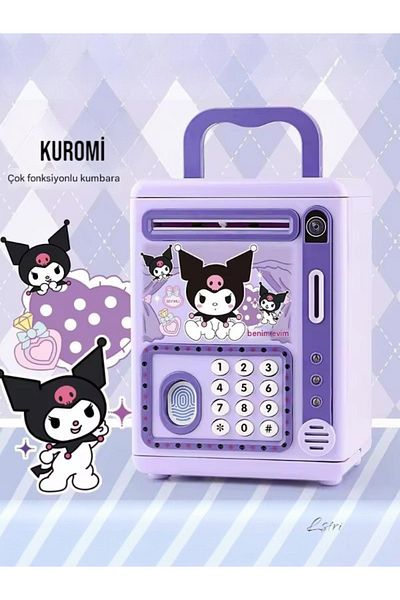 lstri Drăguț Kuromili Piggy Bank - Cutie electronică pentru monede Melody, Securizată cu parolă Amprentă digitală Bancar automat